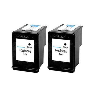 Kompatibel zu HP 62 XL Tinten Schwarz 2 Stk.