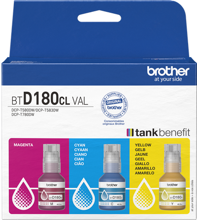 Original Brother BTD-180 Druckerpatrone Cyan, Magenta, Gelb