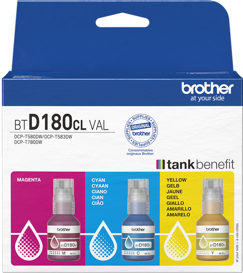 Original Brother BTD-180 Druckerpatrone Cyan, Magenta, Gelb