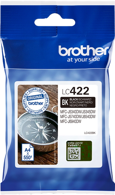 Original Brother LC422BK (LC-422BK) Druckerpatrone Schwarz