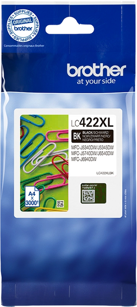 Original Brother LC422XLBK (LC-422XLBK) Druckerpatrone Schwarz