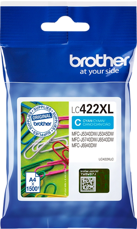 Original Brother LC422XLC (LC-422XLC) Druckerpatrone Cyan
