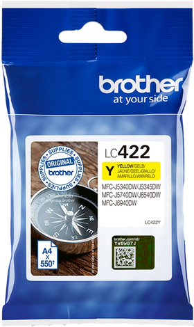 Original Brother LC422Y (LC-422Y) Druckerpatrone Gelb