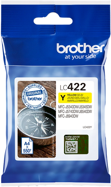 Original Brother LC422Y (LC-422Y) Druckerpatrone Gelb