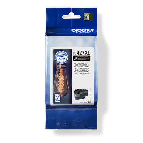 Original Brother LC427XLBK (LC-427XLBK) Schwarz Tintenpatrone