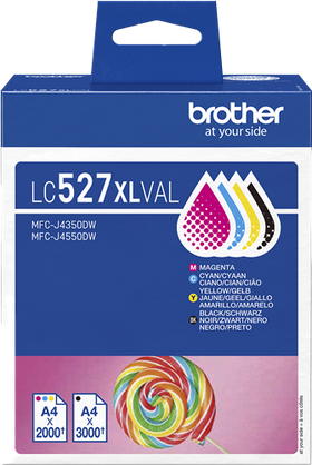 Original Brother LC 527XL Druckerpatrone Schwarz/ Cyan/ Magenta/ Gelb Multipack