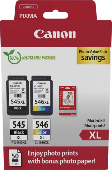 Original Canon PG-545XL/CL-546XL Druckerpatronen Multipack