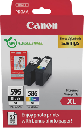 Original Canon PG-595XL+CL-586XL Druckerpatrone Schwarz & Color, Multipack