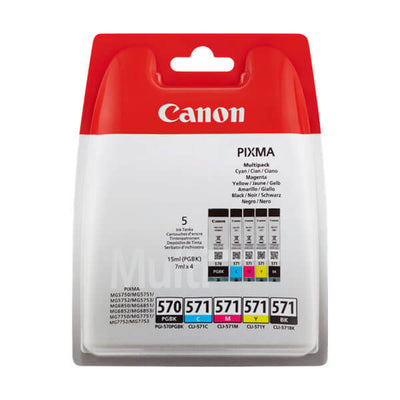 Original Canon (0372C006) PGI-570/CLI-571 Tinten Spar-Set (5 Stk.)