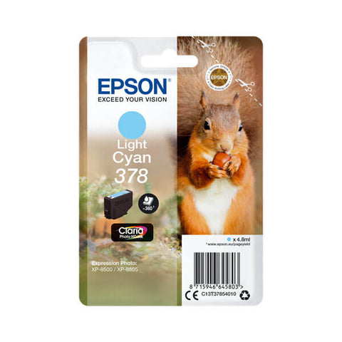 Original Epson 378 (C13T37854010) Tinten Patrone Light Cyan