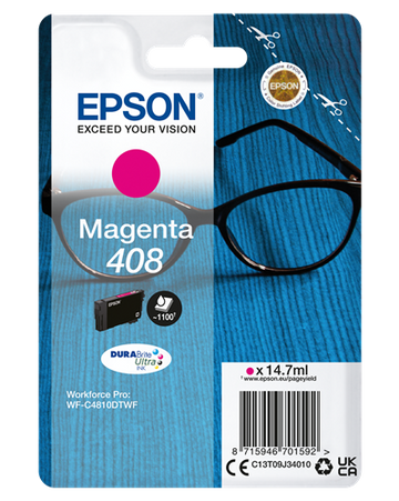 Original Epson 408 (C13T09J34010) Magenta Tintenpatrone DURABrite