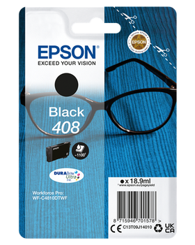 Original Epson 408 (C13T09J14010) Schwarz Tintenpatrone DURABrite