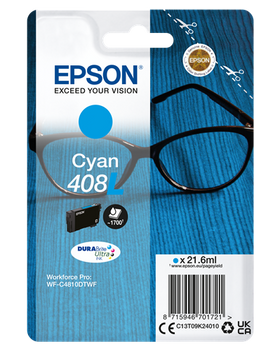 Original Epson 408L (C13T09K24010) Cyan Tintenpatrone DURABrite
