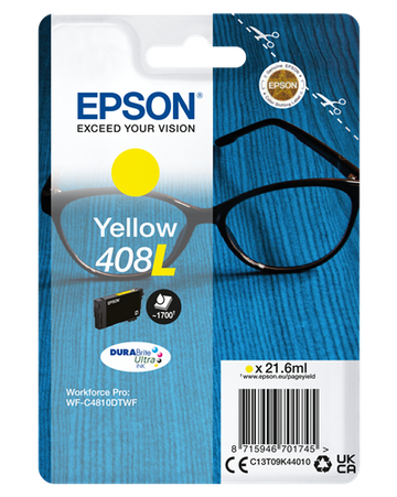 Original Epson 408L (C13T09K44010) Gelb Tintenpatrone DURABrite