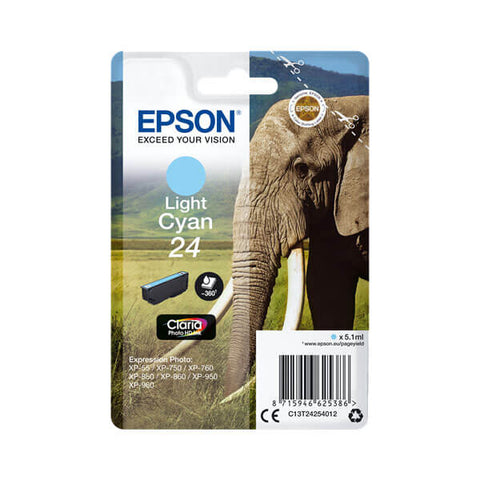 Original Epson (C13T24254012) T2425 / 24 Tinte Light Cyan