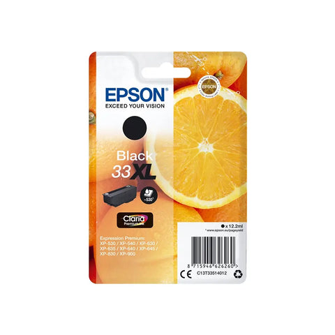 Original Epson 33XL / T3351 Schwarz Druckerpatrone (C13T33514012)