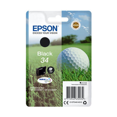 Original Epson 34 / T3461 (C13T34614010) Tinte Schwarz