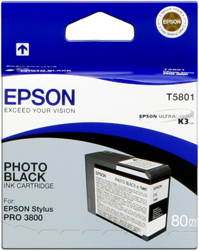 Original Epson T5801 Druckerpatrone Schwarz (Foto) C13T580100