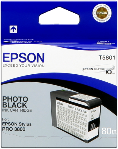 Original Epson T5801 Druckerpatrone Schwarz (Foto) C13T580100