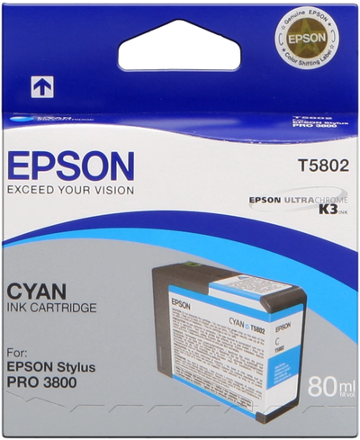 Original Epson T5802 Druckerpatrone Cyan C13T580200