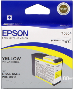Original Epson T5804 Druckerpatrone Gelb C13T580400