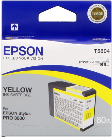 Original Epson T5804 Druckerpatrone Gelb C13T580400