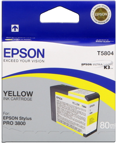 Original Epson T5804 Druckerpatrone Gelb C13T580400