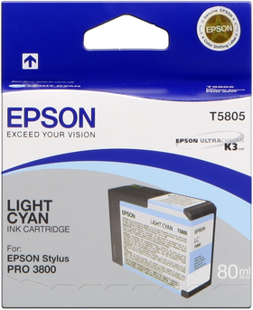 Original Epson T5805 Druckerpatrone Cyan (hell) C13T580500