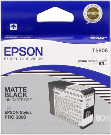 Original Epson T5808 Druckerpatrone Schwarz (Matt) C13T580800