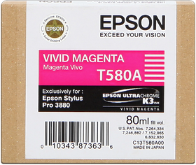 Original Epson T580A Druckerpatrone Magenta C13T580A00