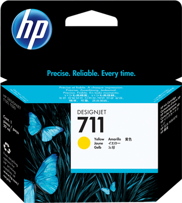 Original HP 711 Gelb Tintenpatrone (CZ132A)