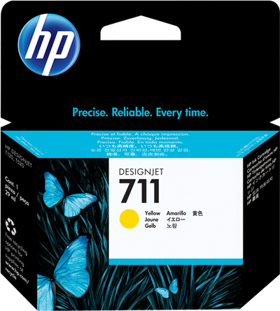 Original HP 711 Gelb Tintenpatrone (CZ132A)