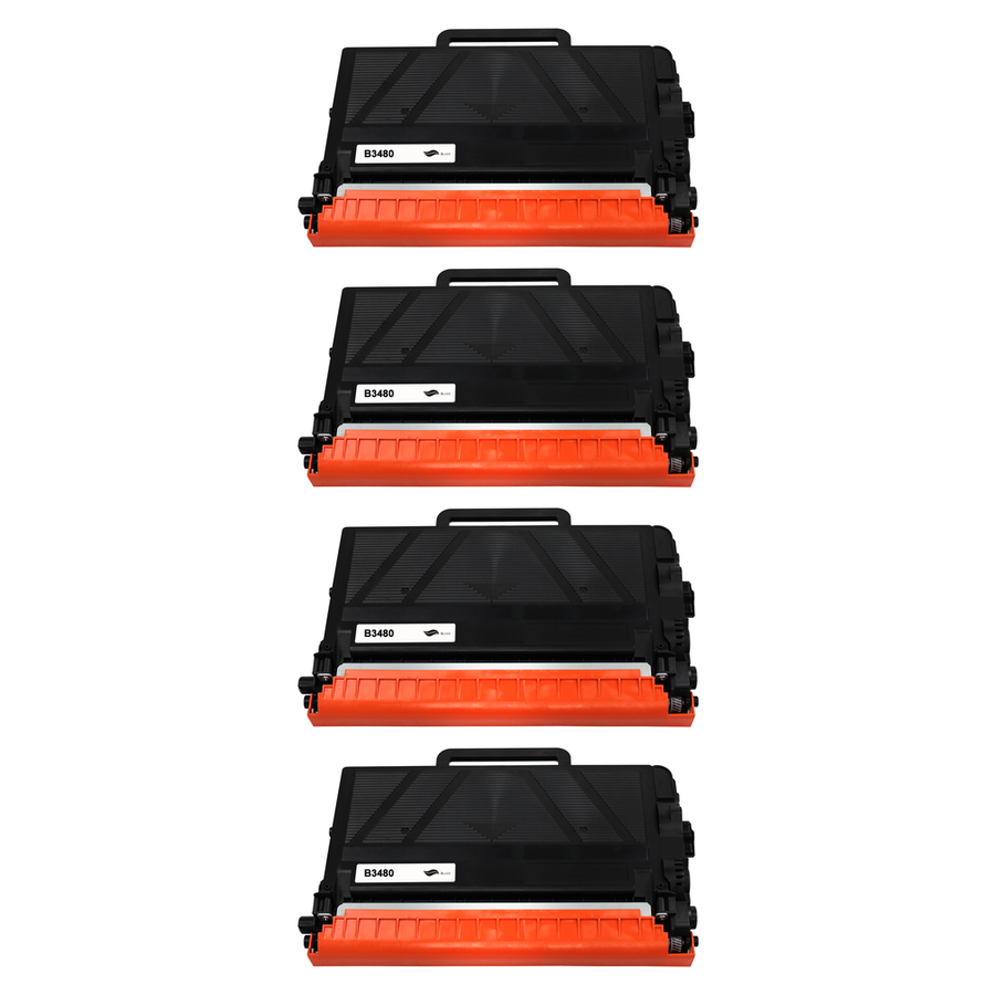 Kompatibel zu Brother TN-3480 Toner Black Spar-Set (4 Stk.)