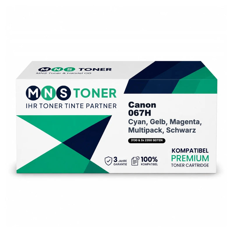 Kompatibel zu Canon 067H Toner  Spar Set (4 Stk.)