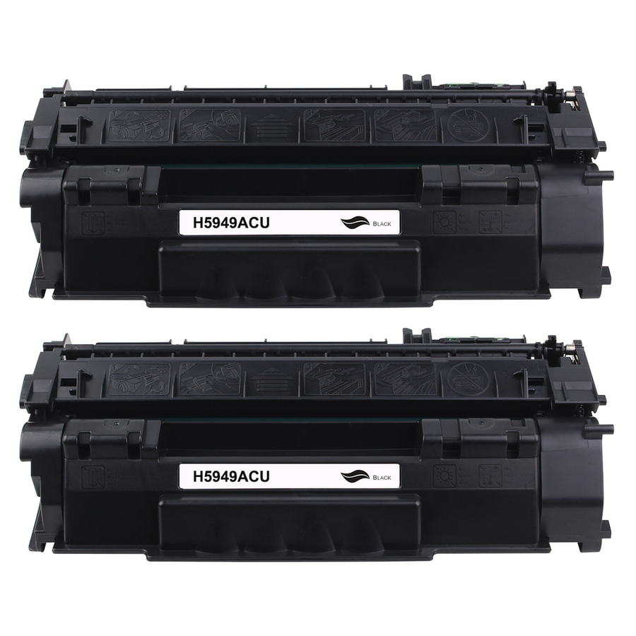 Kompatibel zu HP 49A (Q5949A) / 53A (Q7553A) Canon 708 Toner Black Spar-Set (2 Stk.)