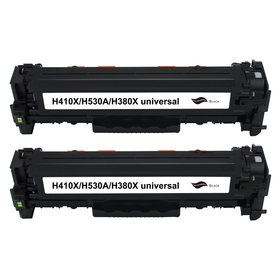 Kompatibel zu HP CC530A / 304A Toner Black Spar-Set (2 Stk.)