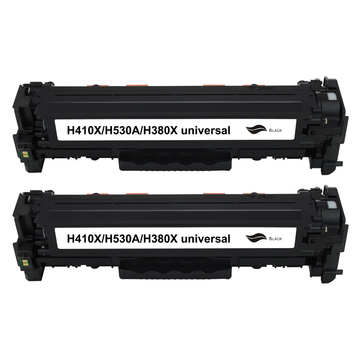Kompatibel zu HP CC530A / 304A Toner Black Spar-Set (2 Stk.)