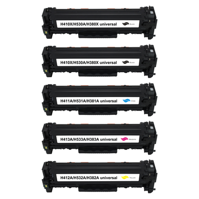 Kompatibel zu HP CC530A / 304A Toner Spar-Set (5 Stk.)