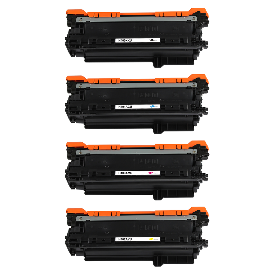 Kompatibel zu HP CE400X / (507A) / Canon 732 Toner Spar-Set (4 Stk.)