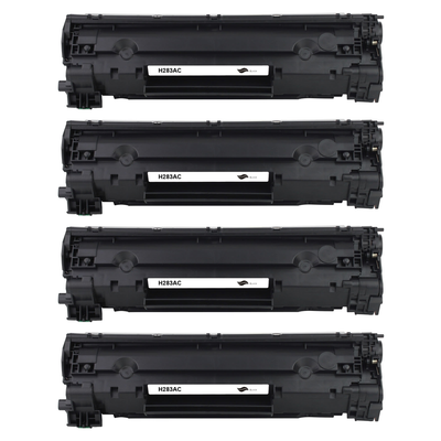 Kompatibel zu HP CF283X / 83X  Toner Black Spar-Set (4 Stk.)