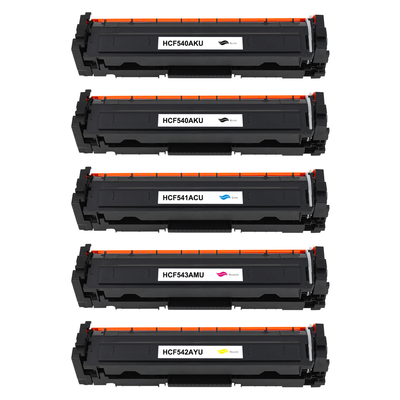 Kompatibel zu HP CF540X/203X - CF540A/203A Toner Spar-Set (5 Stk.)