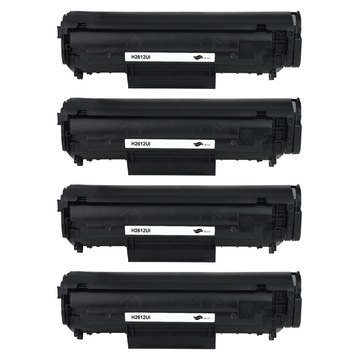 Kompatibel zu HP Q2612A Toner Black Spar-Set ( 4 Stk.)