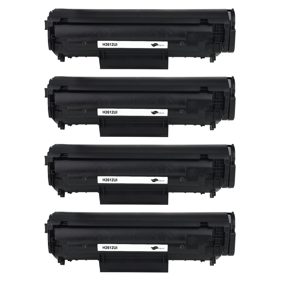 Kompatibel zu HP Q2612A Toner Black Spar-Set ( 4 Stk.)