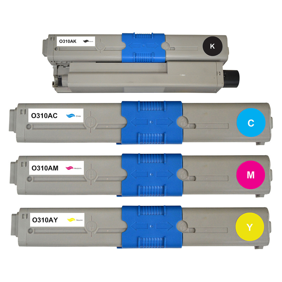 Kompatibel zu OKI (44469803 - 444697049) C310 Toner Spar-Set 4 Stk.