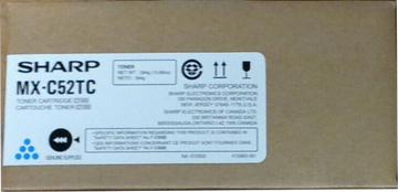 Original Sharp MX-C52TC Toner Cyan
