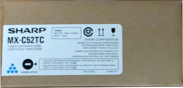 Original Sharp MX-C52TC Toner Cyan